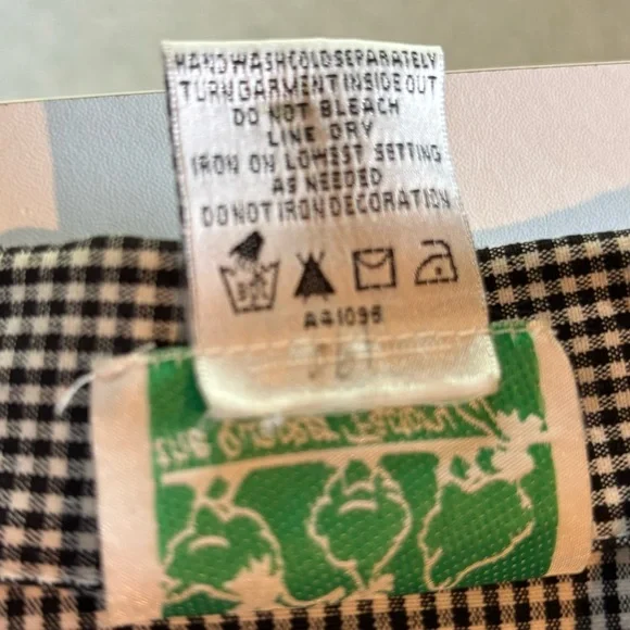 VTG Quacker Factory Womens Jacket Large Black White Gingham Button Cherry Preppy - Picture 6 of 10